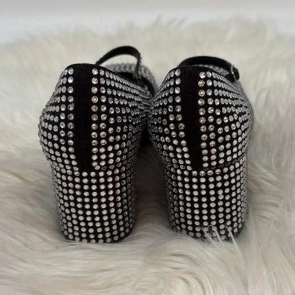 Steve Madden Black Multi Rhinestone Platform Sandals – Women's Size 10 –‎ NWT